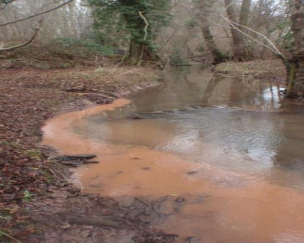 An image of sediment in a stream
